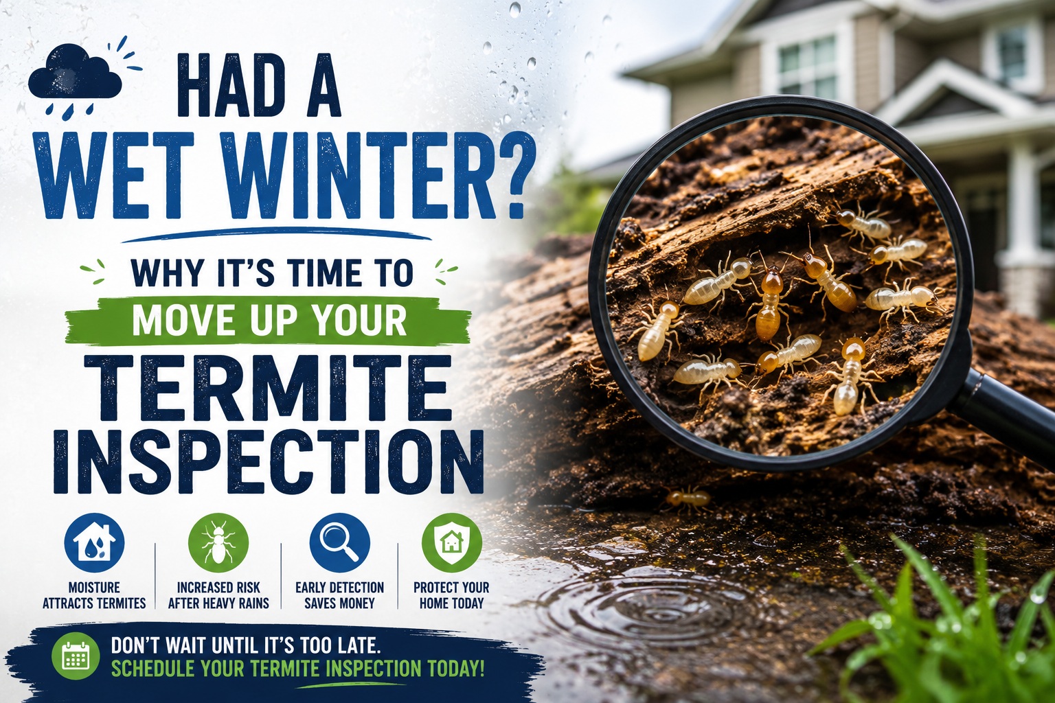 5 Reasons a Wet Winter Means It’s Time for a Termite Inspection